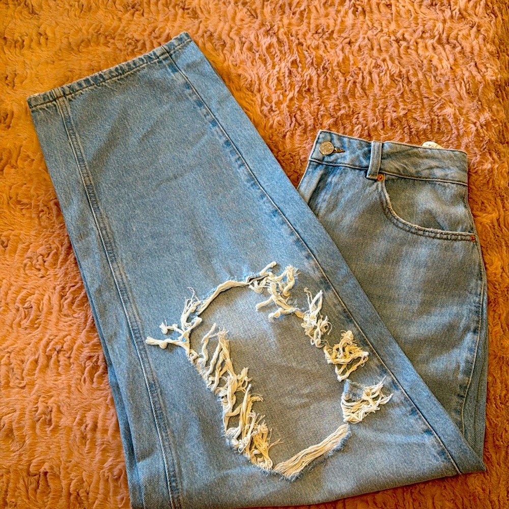 NWT garage denim AMPLE baggy 30W iza blue